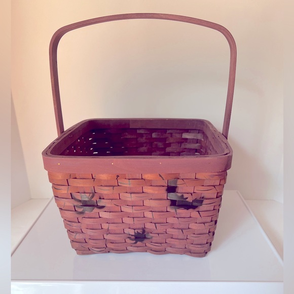 Spooky Purple Halloween Basket with a Pumpkin, Bats, and Spiders on the Sides. - Picture 3 of 7